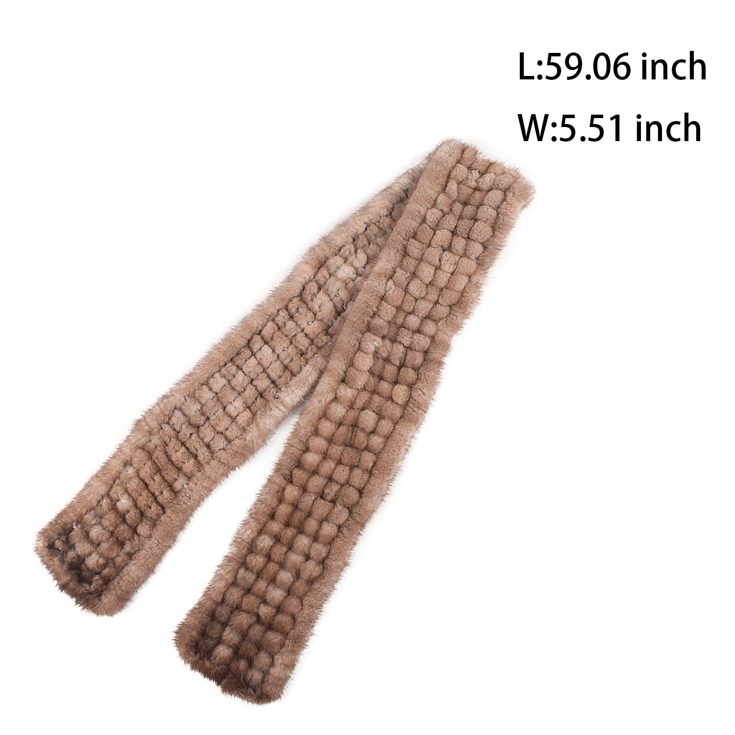Mink Scarf with Fur Balls Luxury Women's Neck Warmer 1