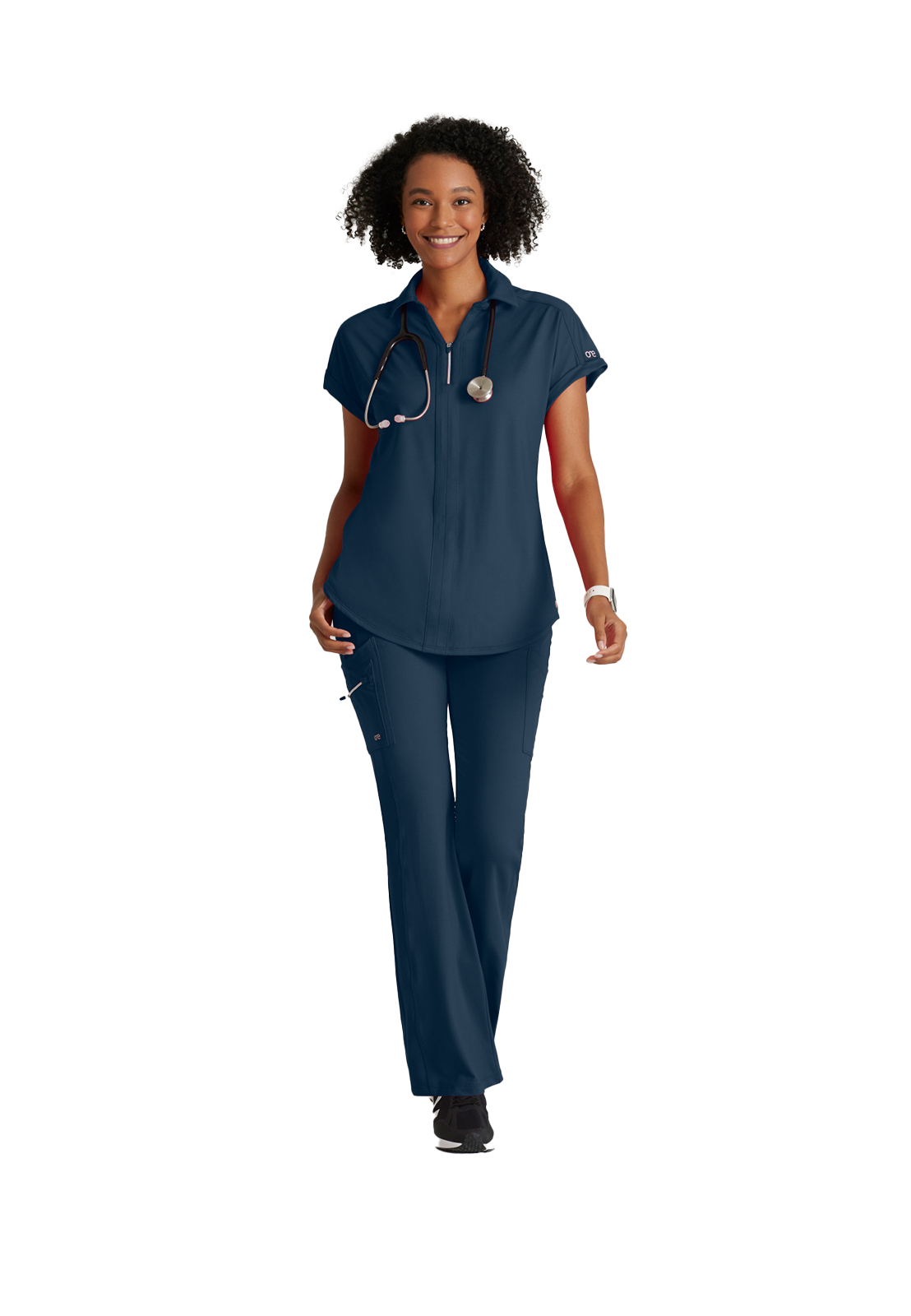 Barco One Performance Knit - Women's Two-Pocket Zip-Neck Engage Scrub Top 12