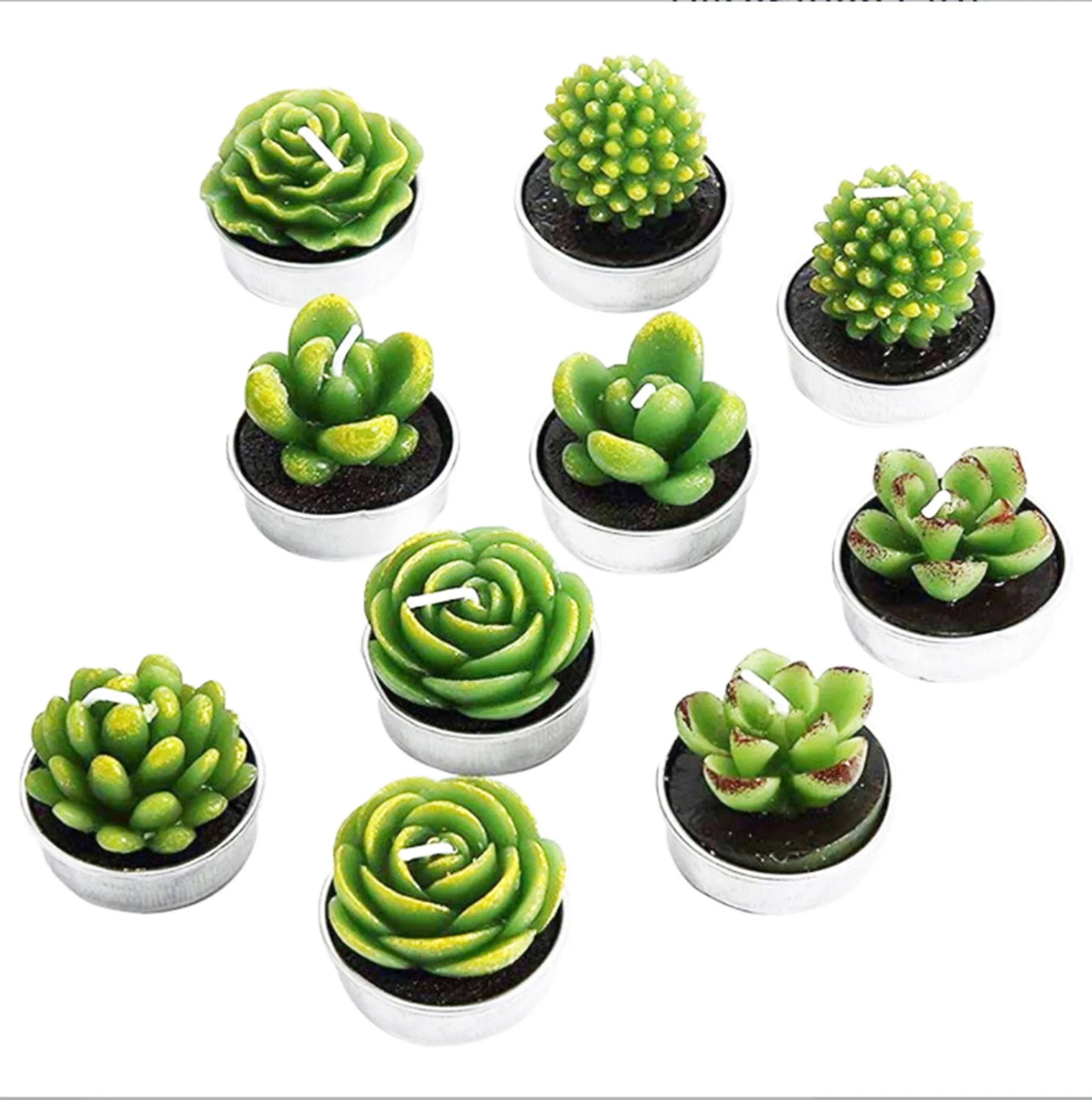 Succulent Cactus Candles For Party 3