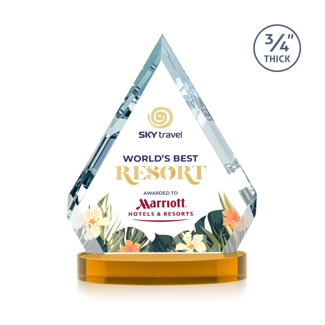 Apex VividPrint™ Award on Alberton Base - Amber 5