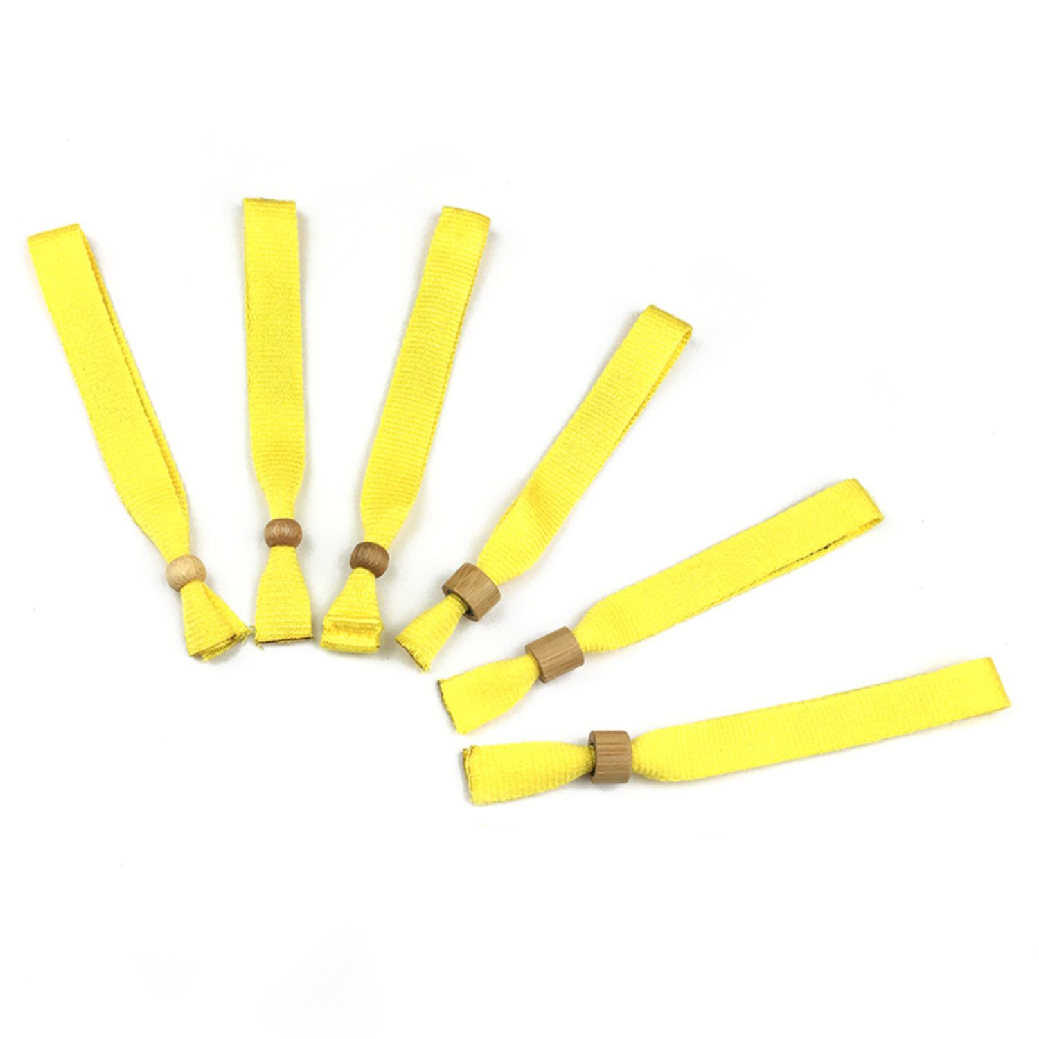 1/2" Eco-friendly Bamboo Two-way Lock Reusable Event Wristbands 1