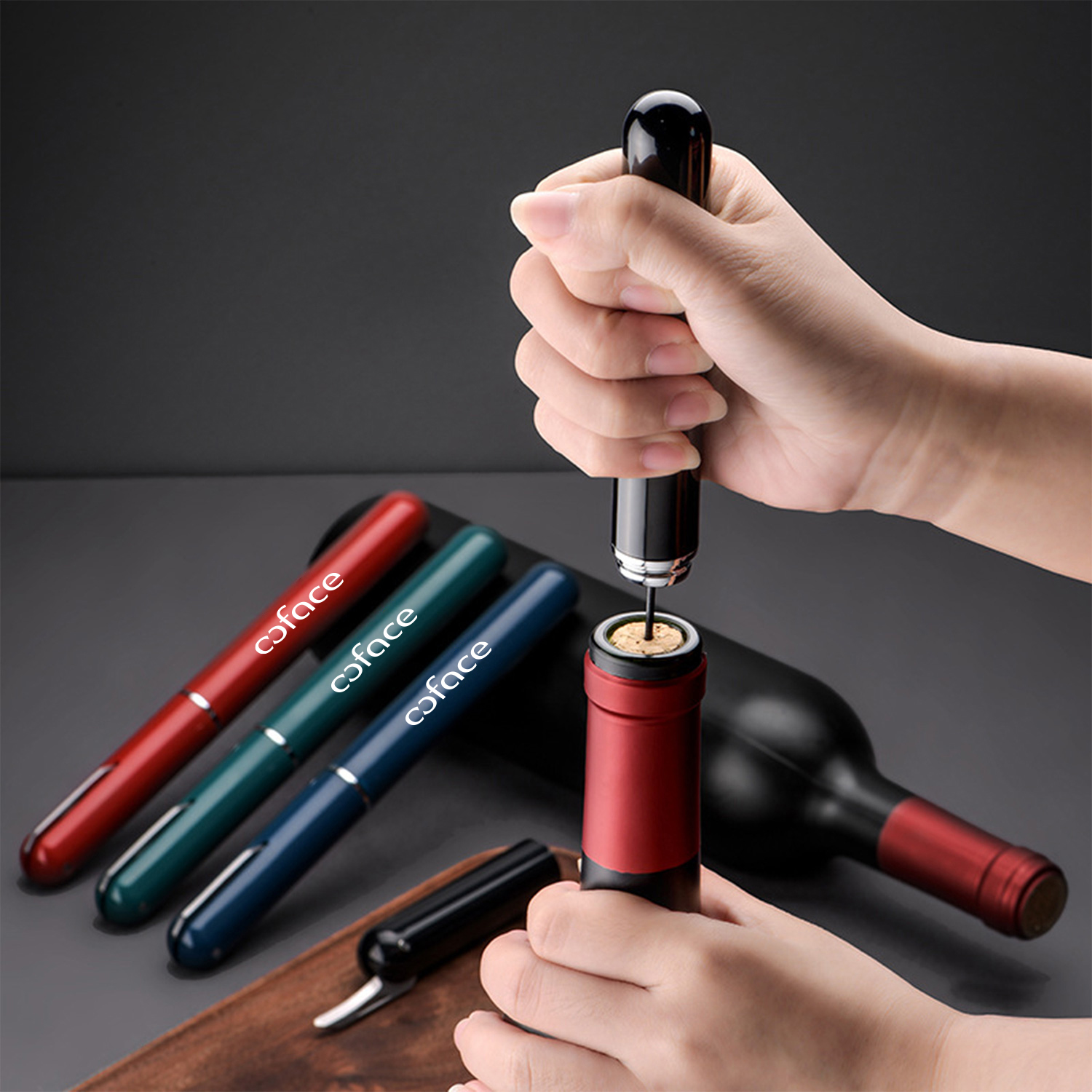 WineVault Air Pressure Wine Opener Set - Stainless Steel Needle, Opener, Pourer & Stopper 1