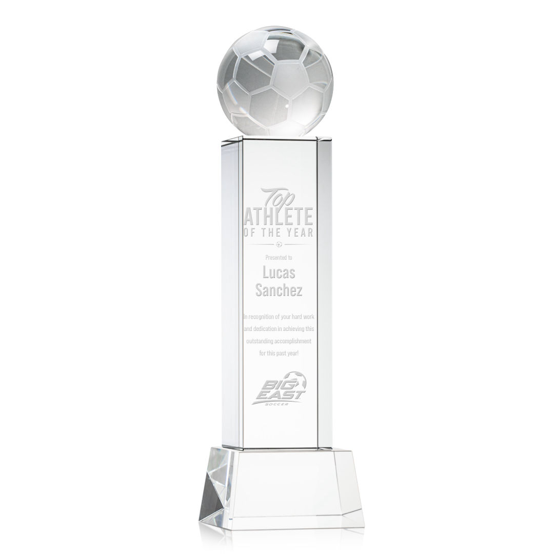 Soccer Ball Award on Belcroft Base - Clear 9