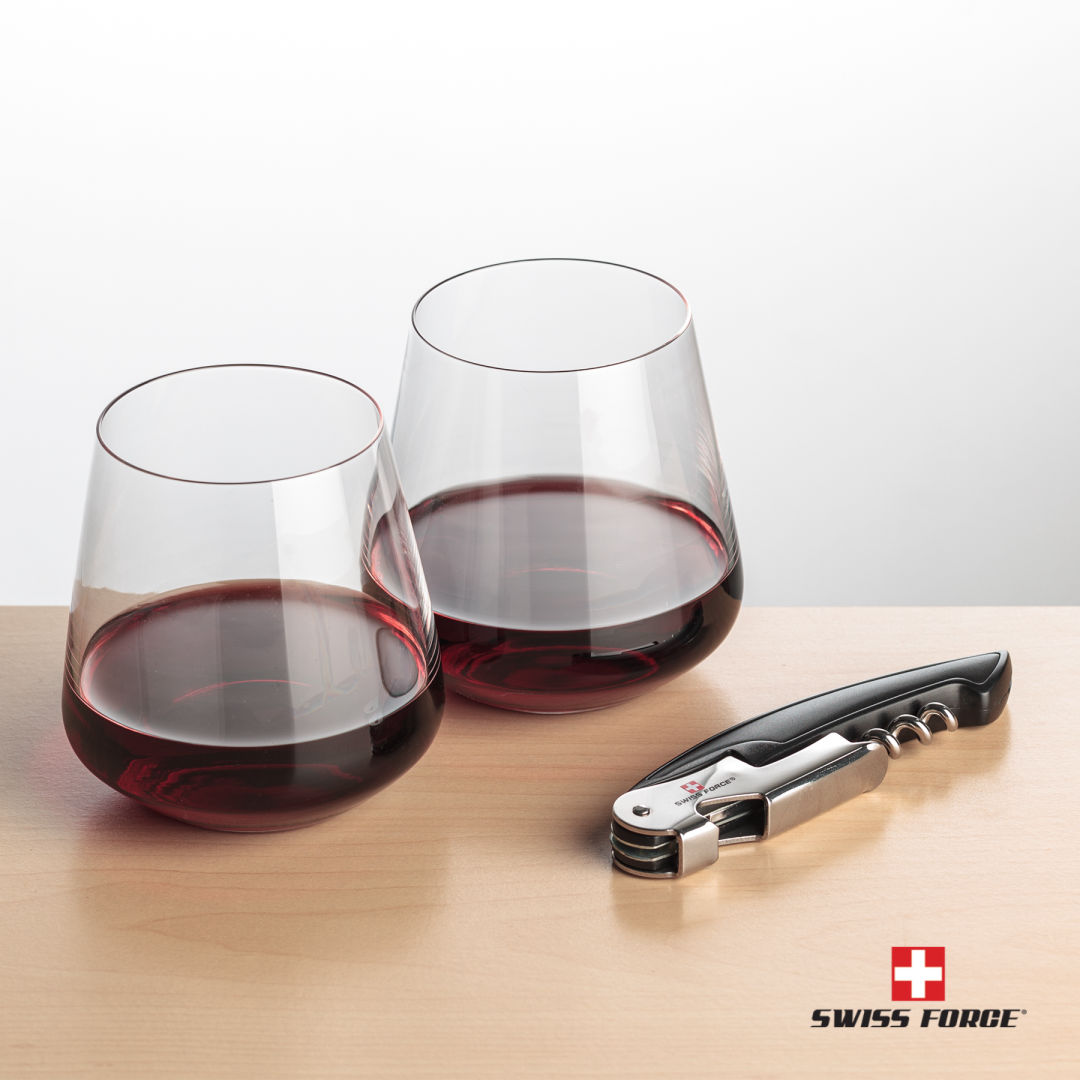 Swiss Force® Opener & Breckland Stemless Wine 9