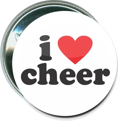 I love cheer, Cheerleading Button 2