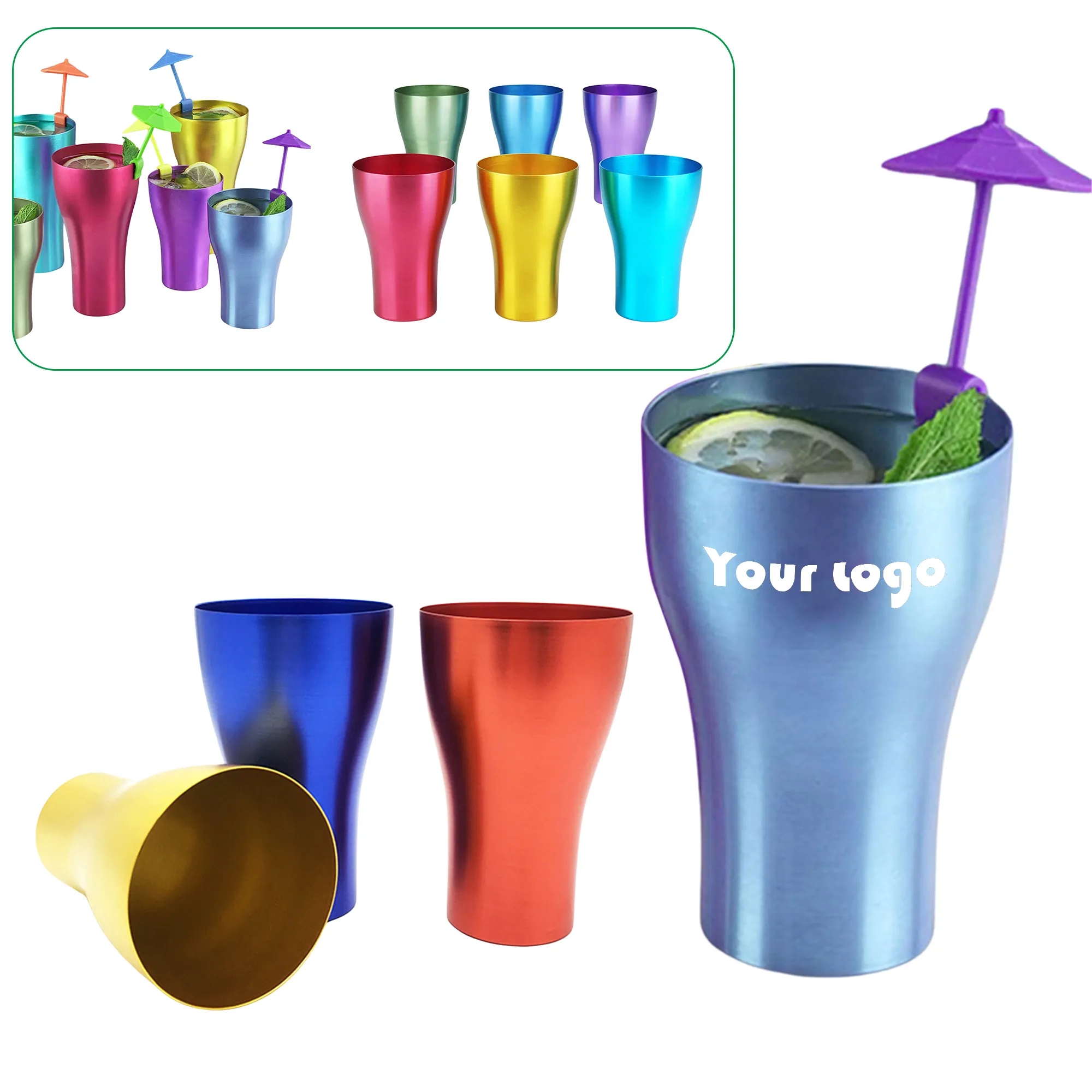 12oz Aluminum Cups Reusable for Party Supplies Drinks Stacka 2
