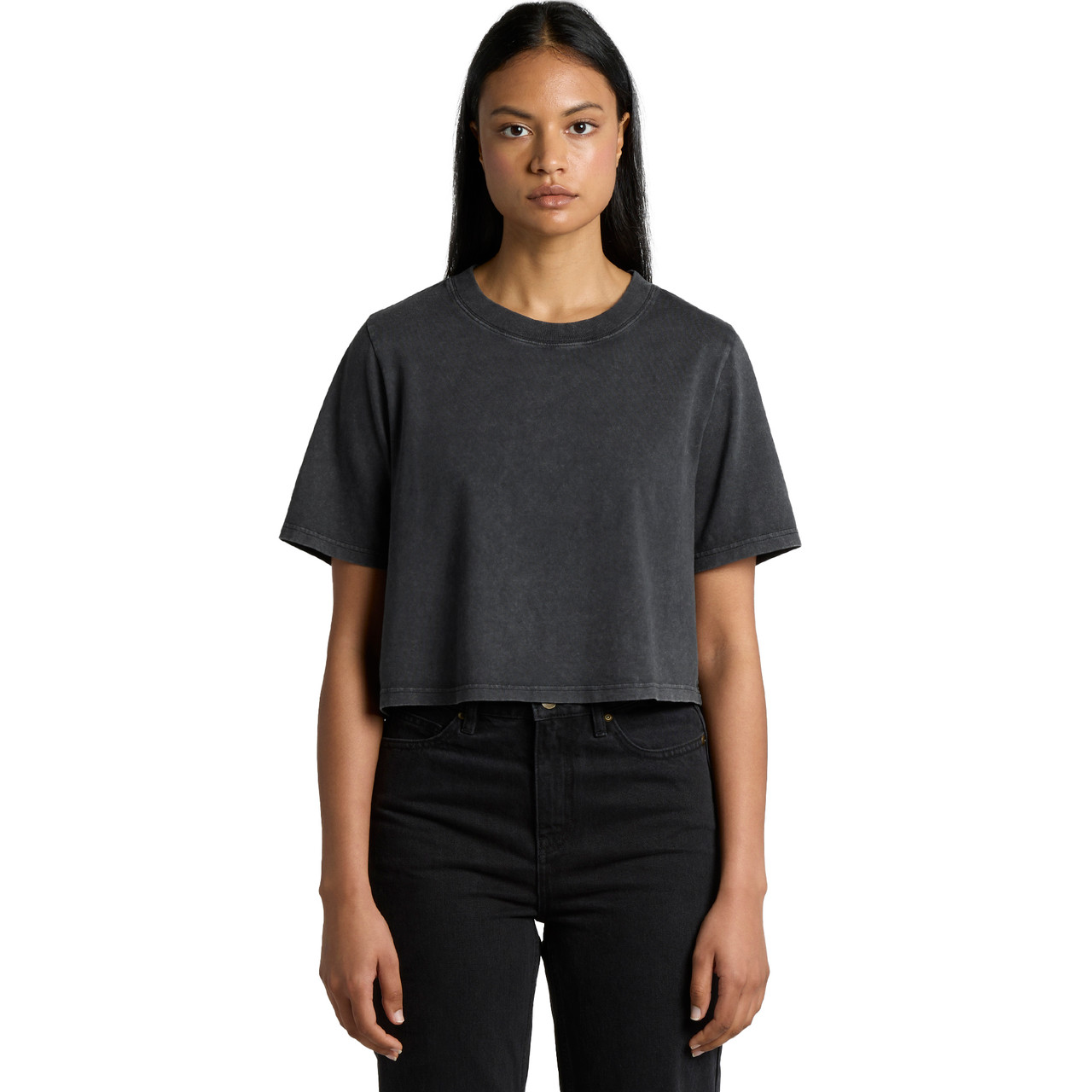 Wo's Stone Wash Heavy Crop | 4086 12