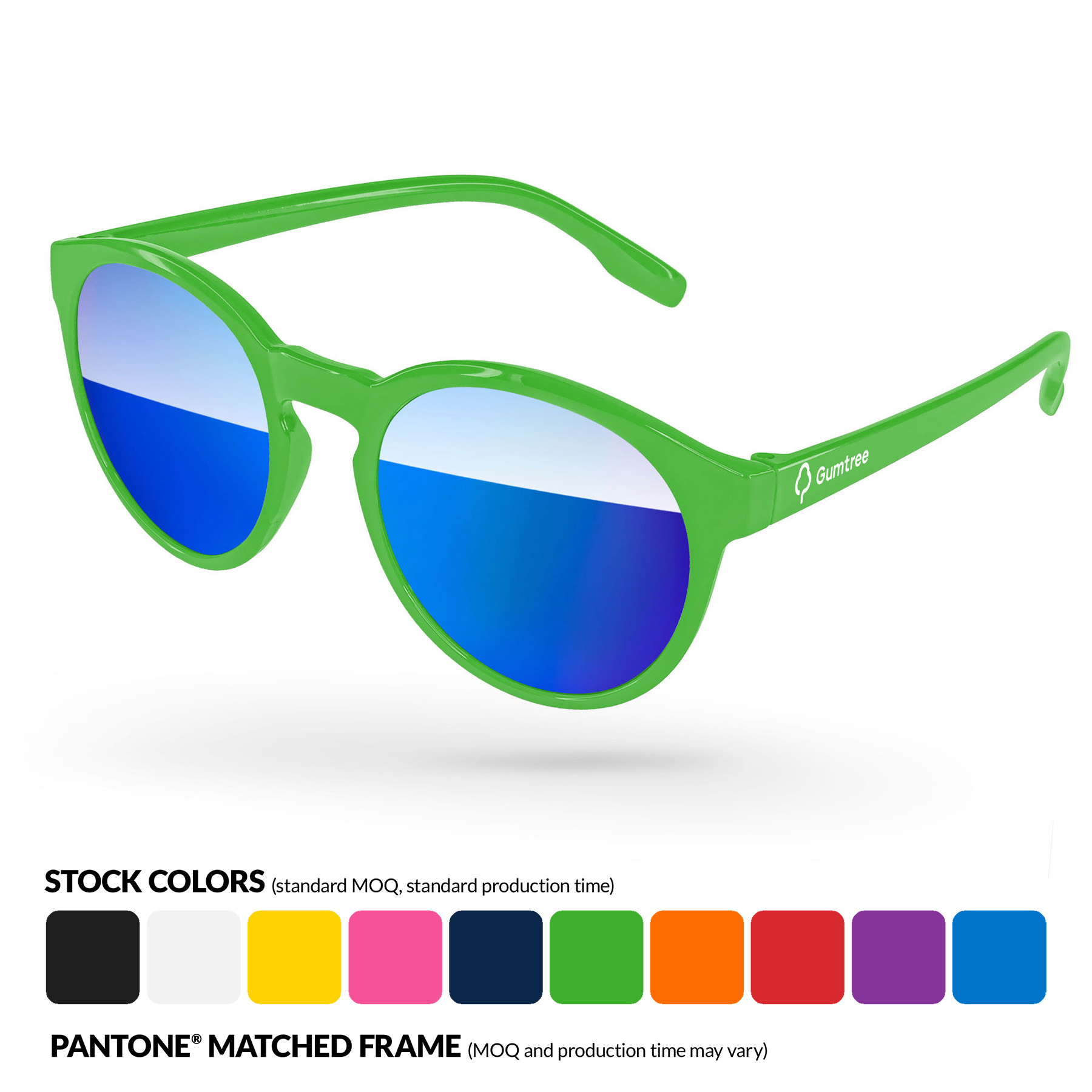 Vicky Mirror Sunglasses w/ 1 Color Temple Imprint 8