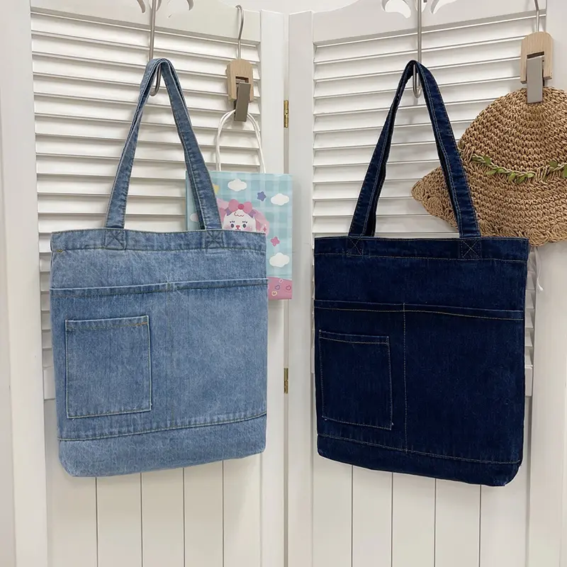 Denim Jean Tote Bag, custom tote bag with logo imprint 2