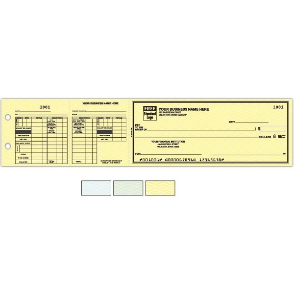 Payroll maximum deductions check, 3 on-a-page 2