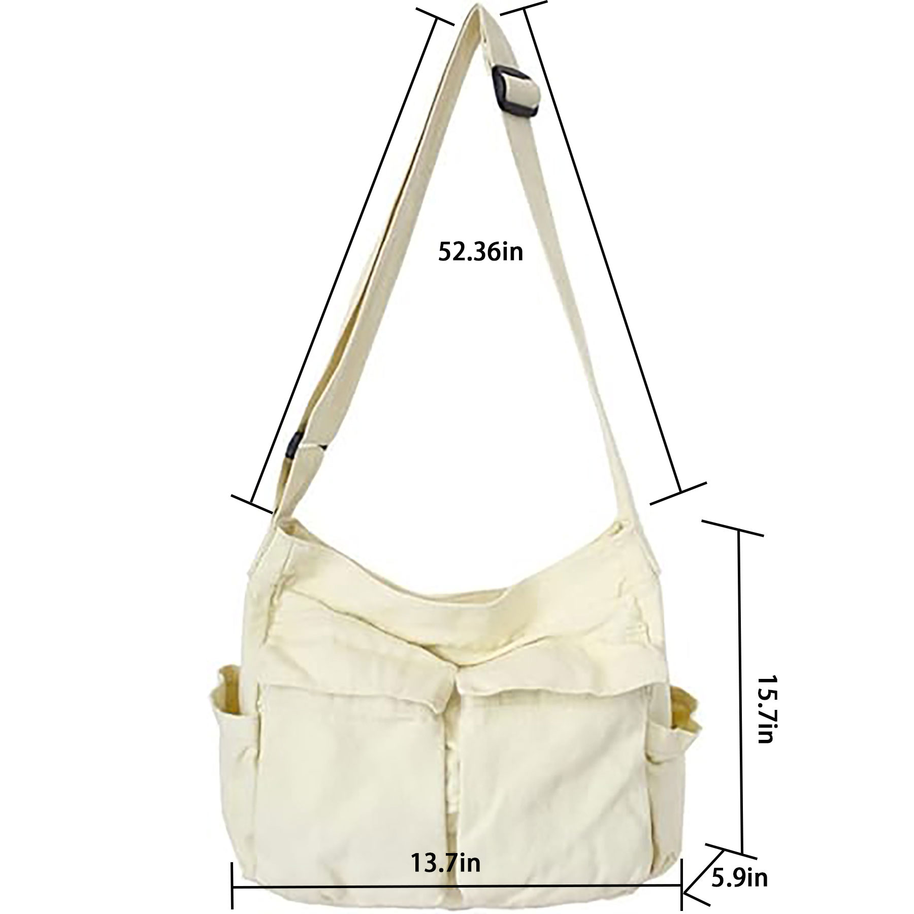 Vintage Canvas Crossbody Messenger Bag 4
