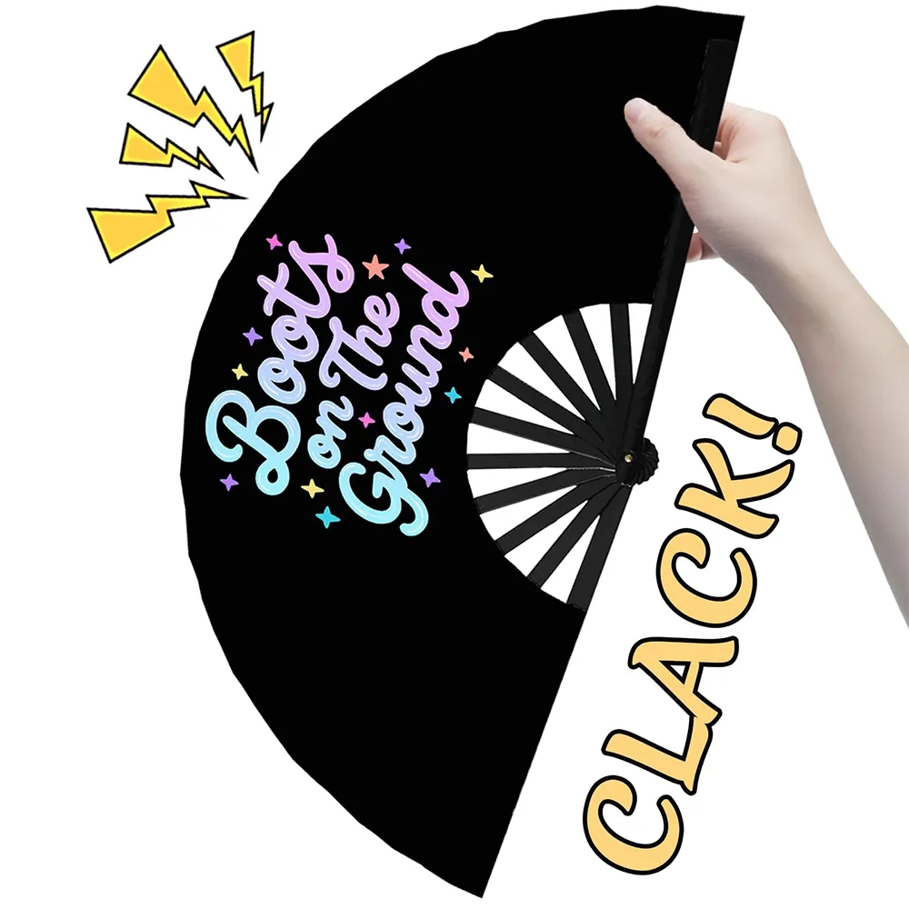 13 Inch Line Dance Clack Fans Foldable Hand Where Them Large 7