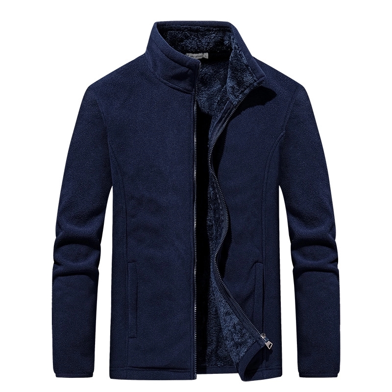 Men's Sherpa Lined Jacket Polar Fleece Full-zip Parka Coat 1