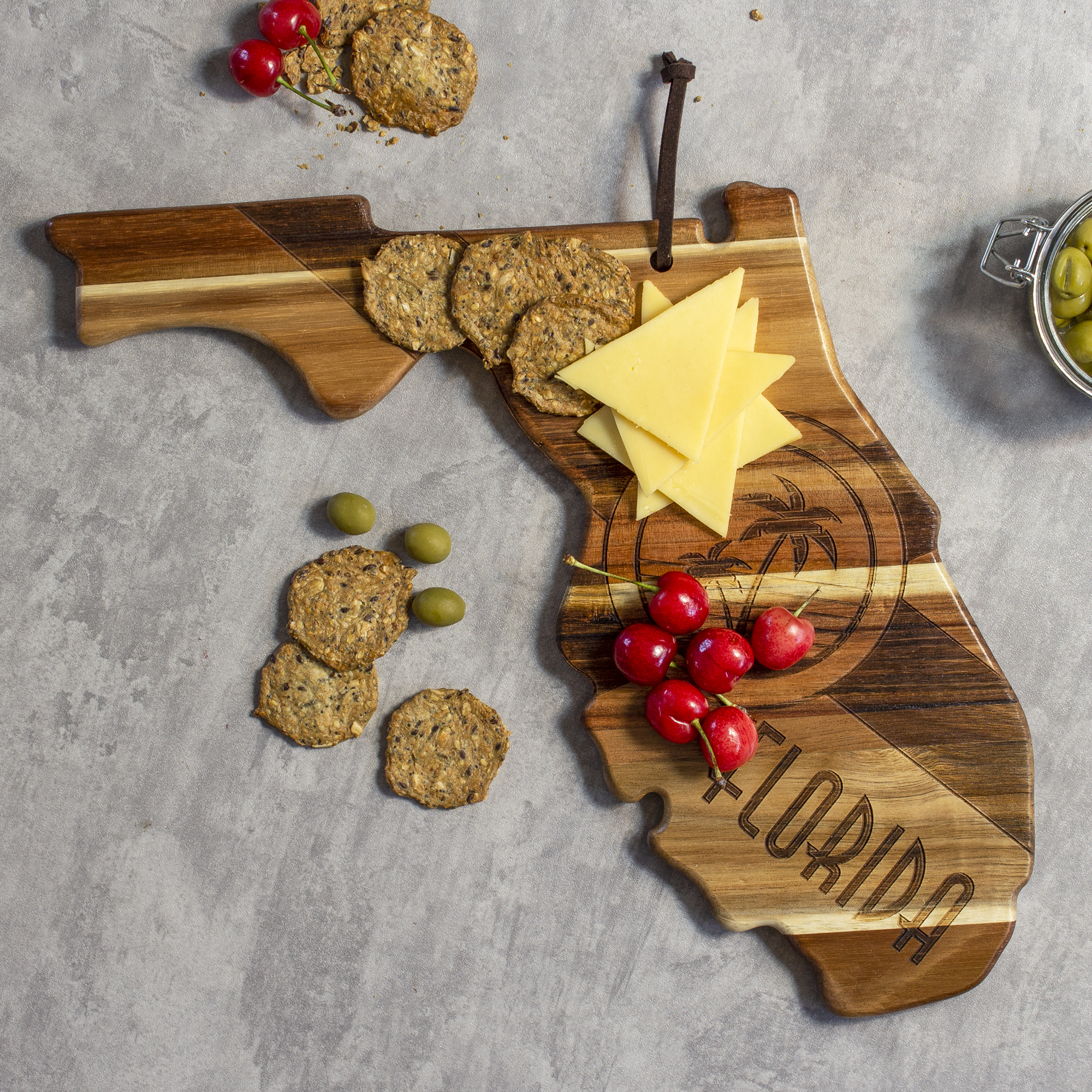 Rock & Branch® Origins Series Florida State Shaped Wood Serving and Cutting Board 5