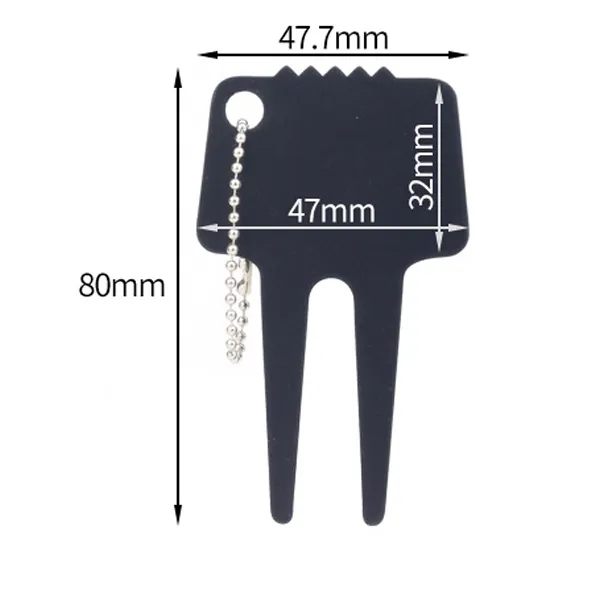 Aluminum Golf Divot Tool Key Chain 10