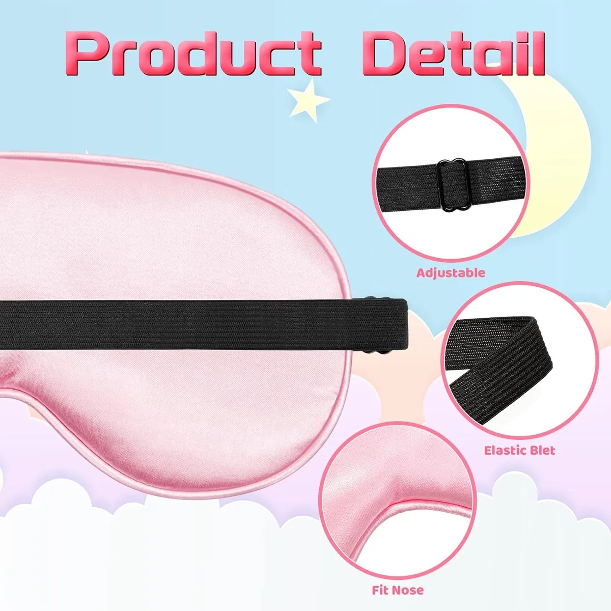 Adjustable Strap Lightweight Silk Eye Mask 2