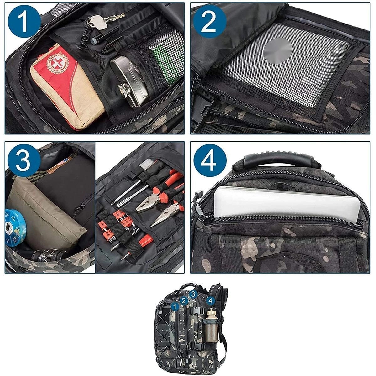 Large Capacity Military Tactical 39L-60L Backpack 5