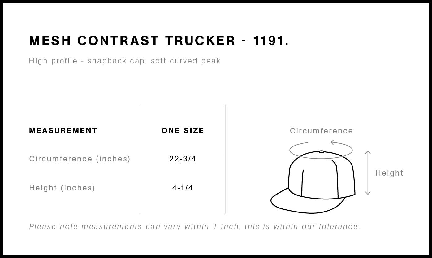 Mesh Contrast Trucker Cap | 1191 23