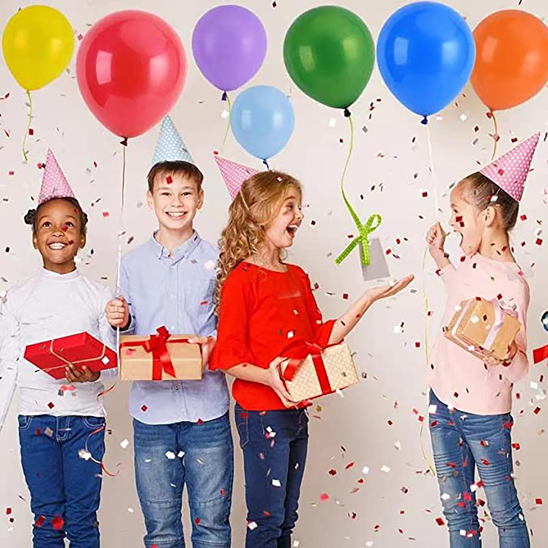 12 Inches Rainbow Latex Balloons 18