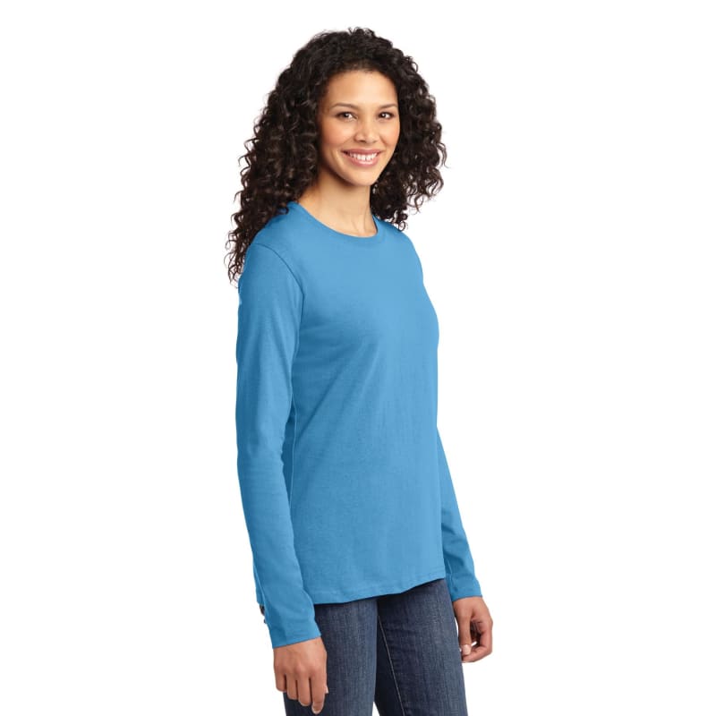 Port & Company Women's Long Sleeve Core Cotton Tee. 12