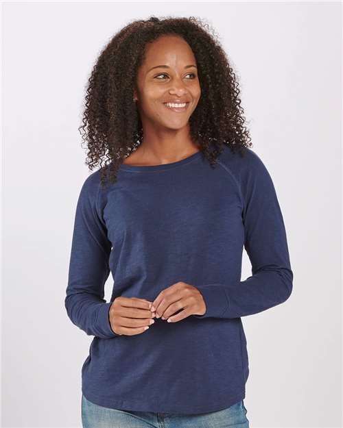 Women's Solid Preppy Patch Long Sleeve T-Shirt - BW3166 55