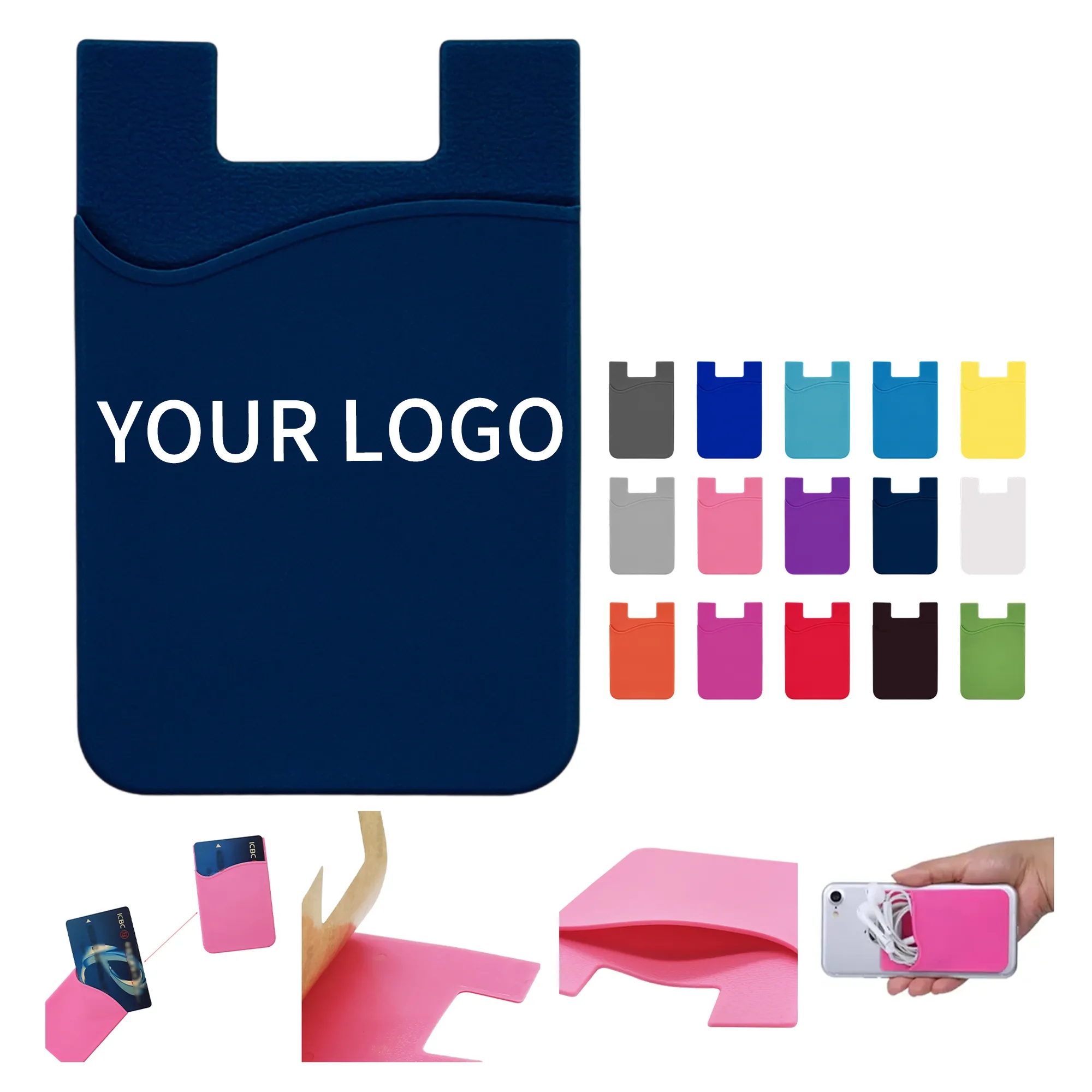 Reusable Silicone Phone Holder Sticker Adhesive Backing 1