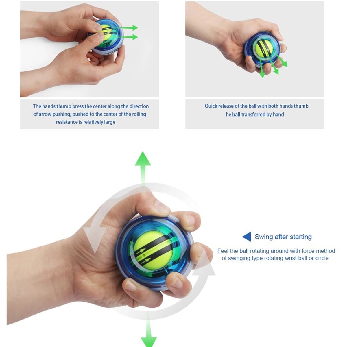 Power Ball AUTO Wrist Exercises Gyroscope 5