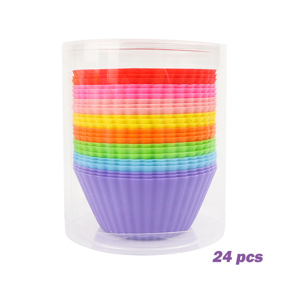 24PCS Christmas Baking Silicone Muffin Cake Cup 4