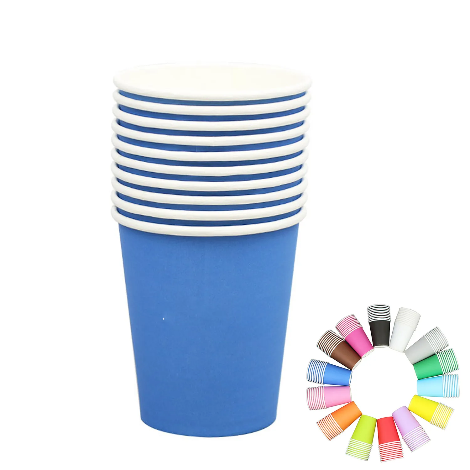 8oz ColoRed Plain Paper Cup 3