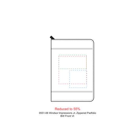 FSC® Mix Windsor Impressions Jr. Zip Padfolio 28