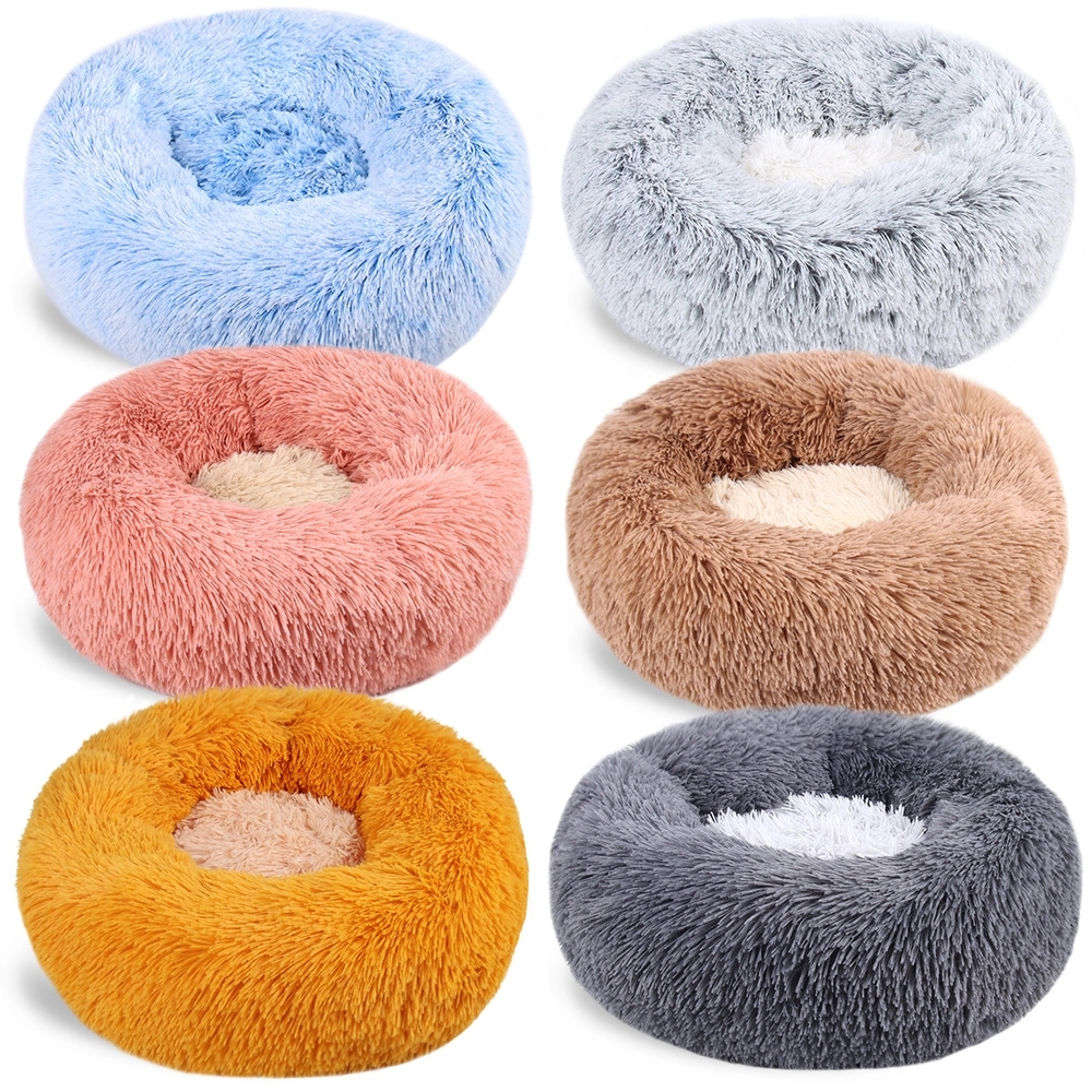 Pet Beds for Cats Dog Memory Foam Donut Cuddler 11