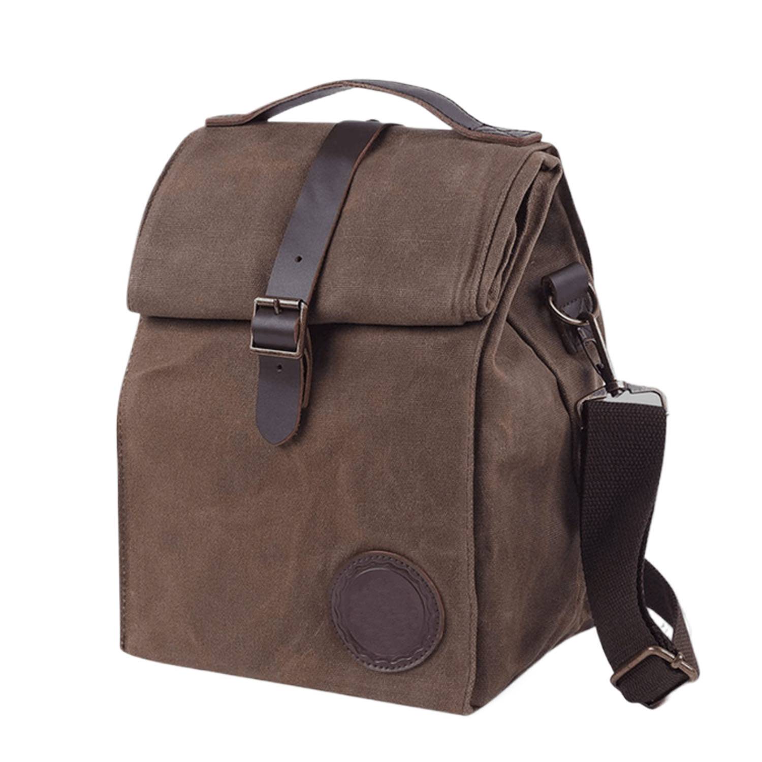 Insulated Waxed Canvas Lunch Bag 5