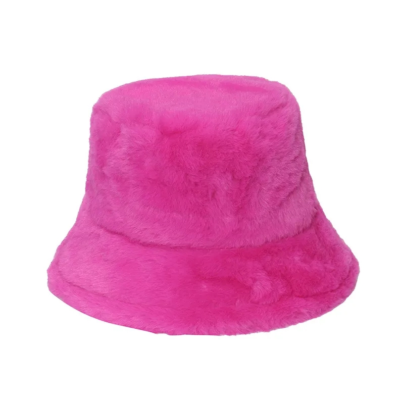 Faux Fur Bucket Hat Winter Warmer Fisherman Cap for Women 3