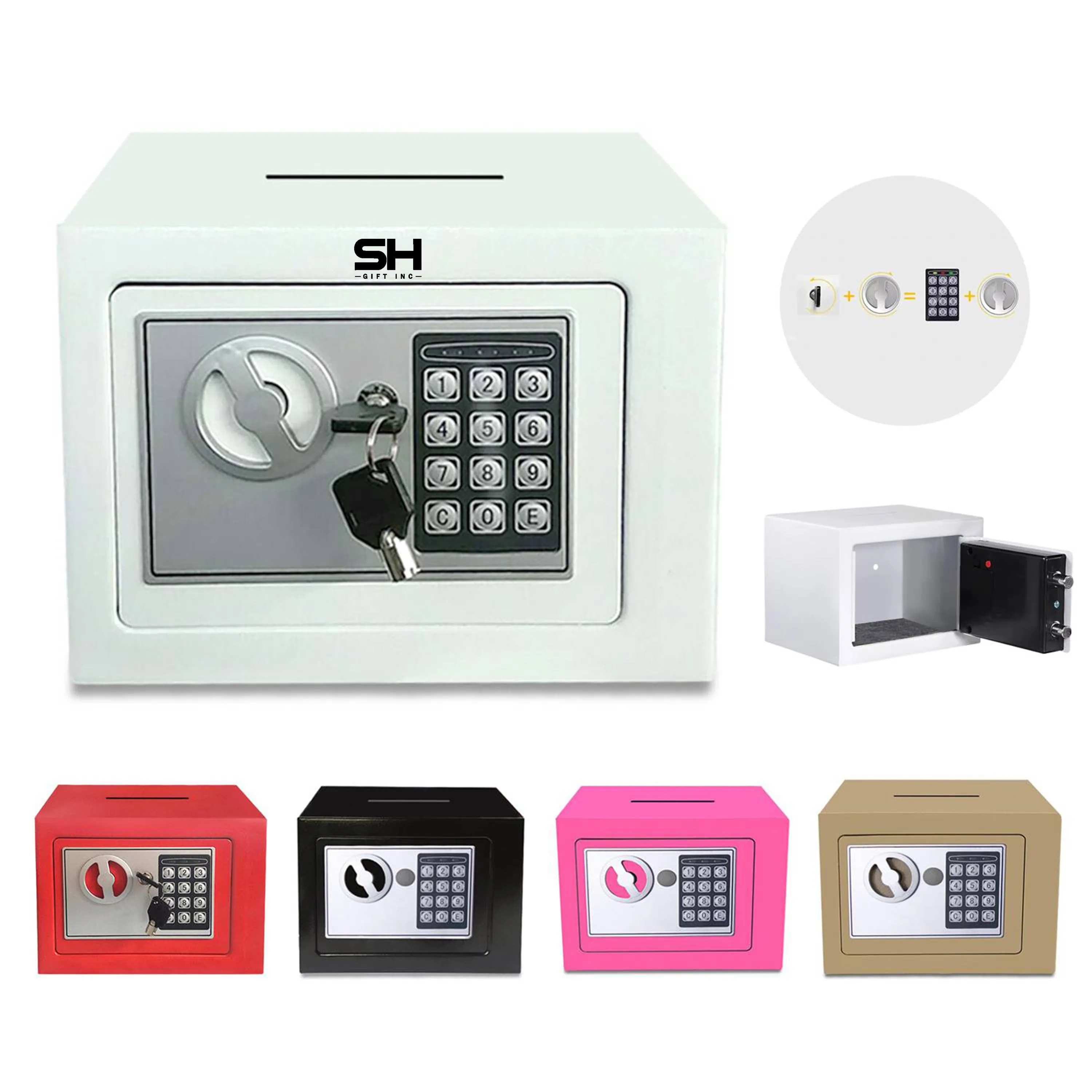 Small Safe Box With Digital Keypad & Keys 2