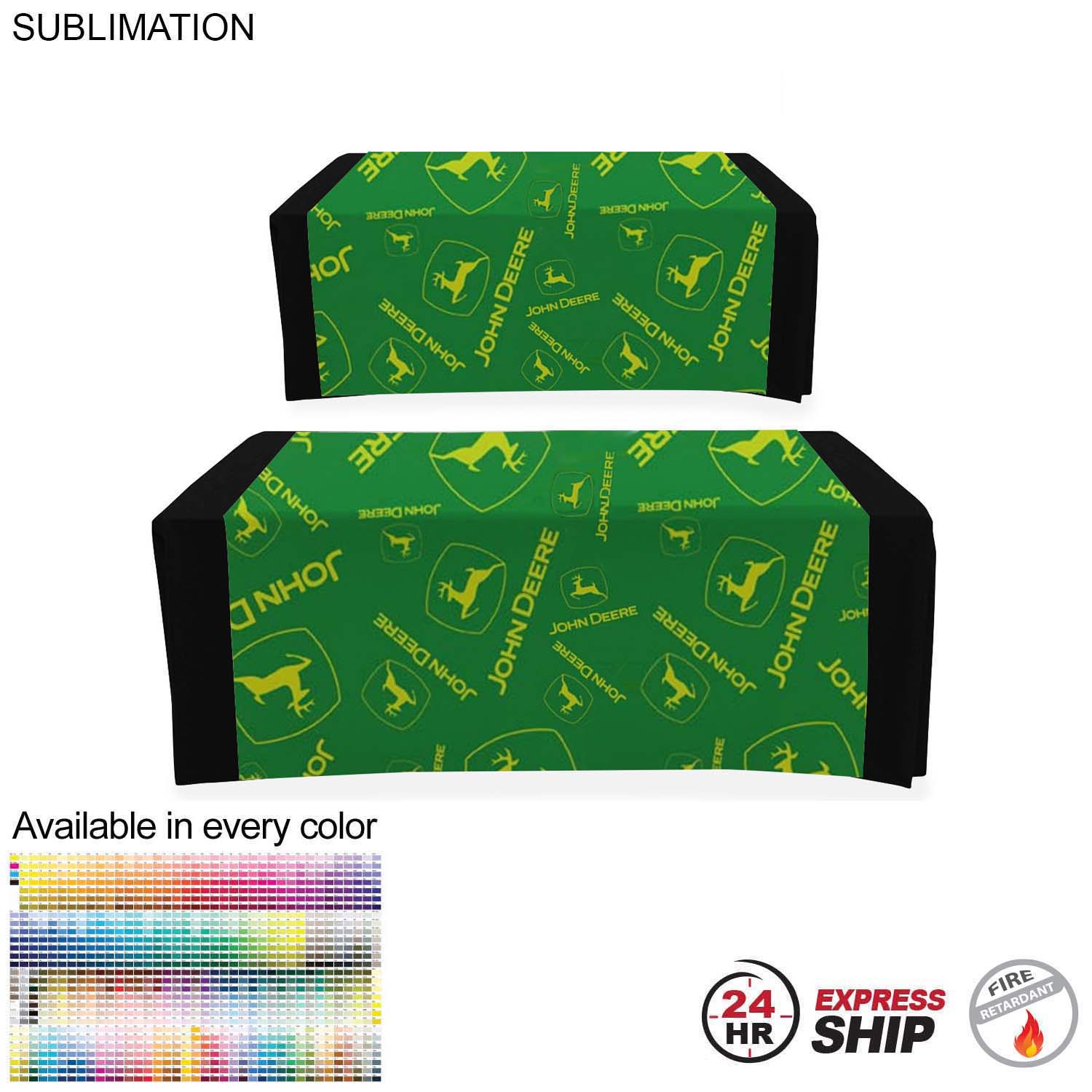 24 Hr Express Ship - Sublimated Table Runner, 60x90, Covers Front, Top and Back 3