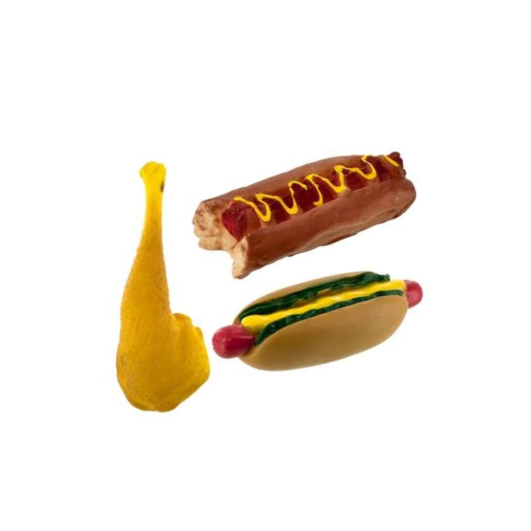 Meat Lovers Squeaking Dog Toy Assorted 1