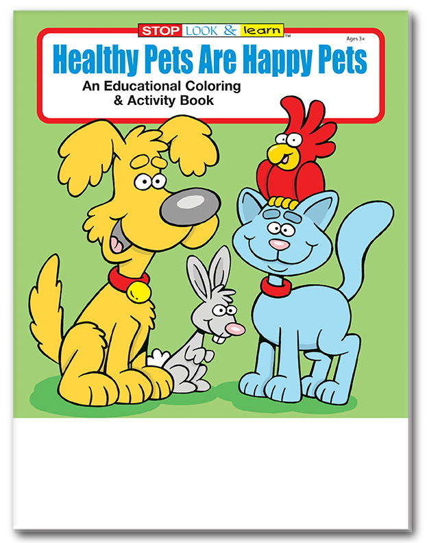 COLORING SET - Healthy Pets are Happy Pets Coloring Book Fun Pack 5