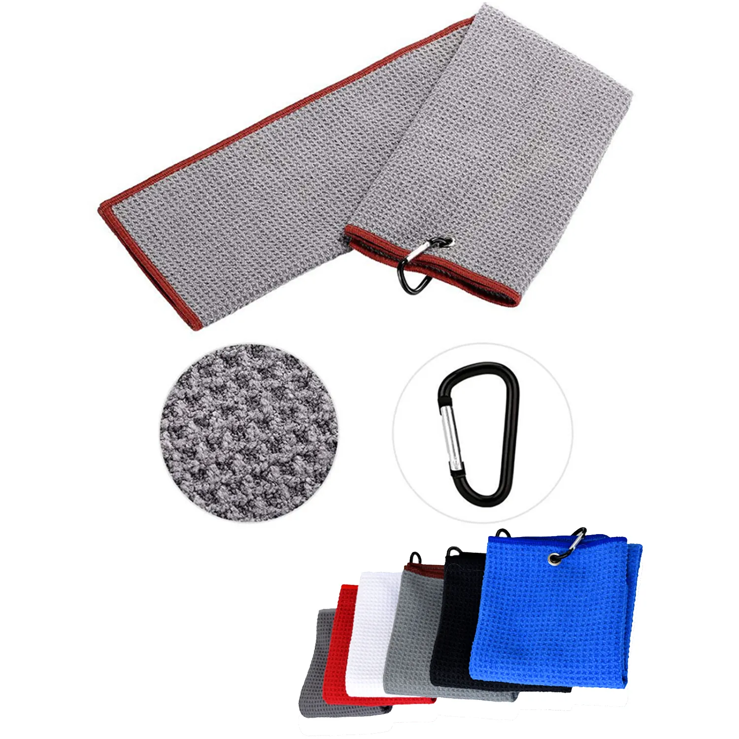 Microfiber Waffle Pattern Golf Towel 1