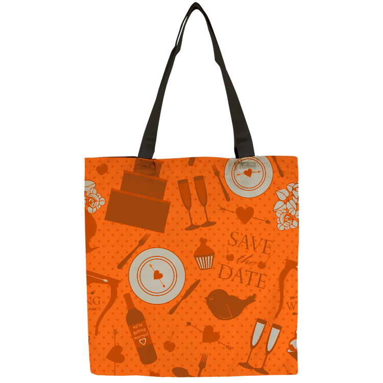 Flat Vibrant Cotton Tote Bag 1
