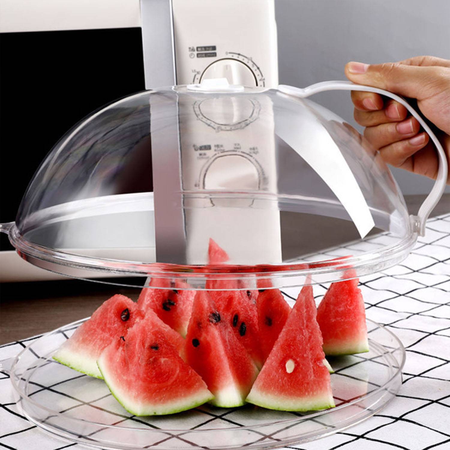 Microwave heated lid oil cover 4