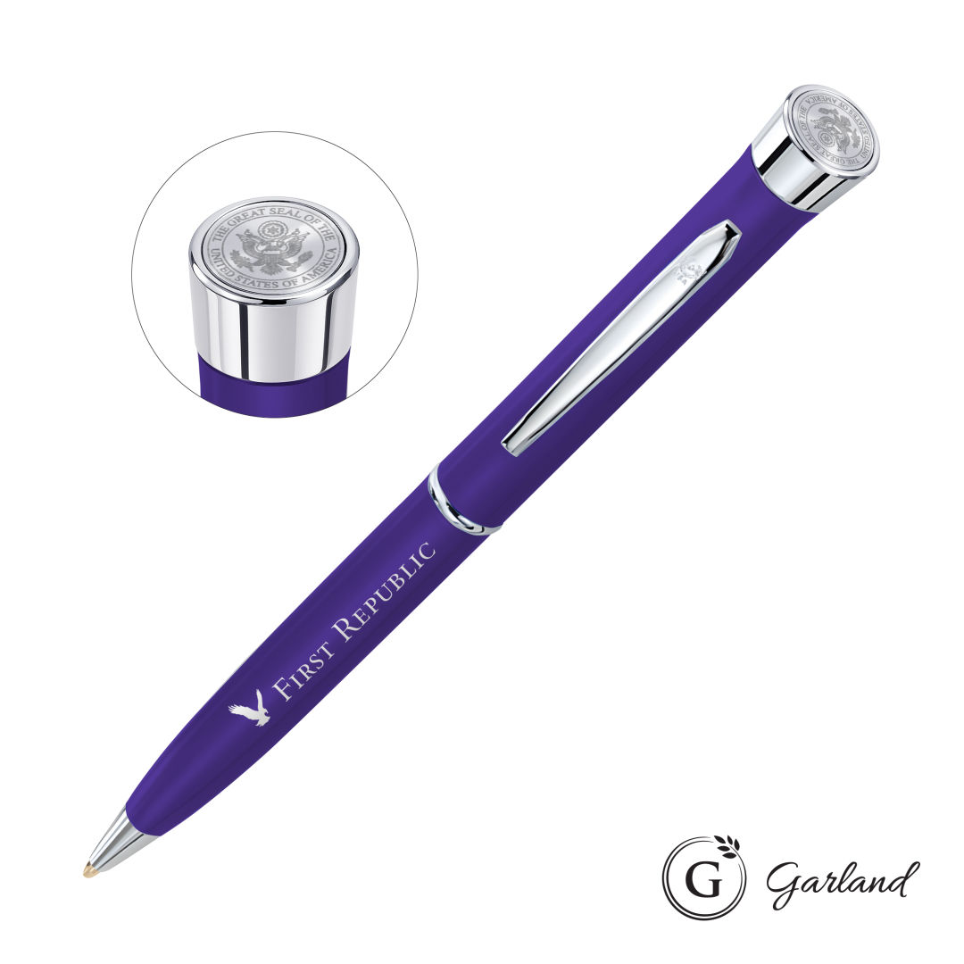 Garland® Color Matte Custom Emblem Twist Pen - Chrome 6