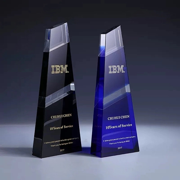 Black clear peak tower crystal award 2