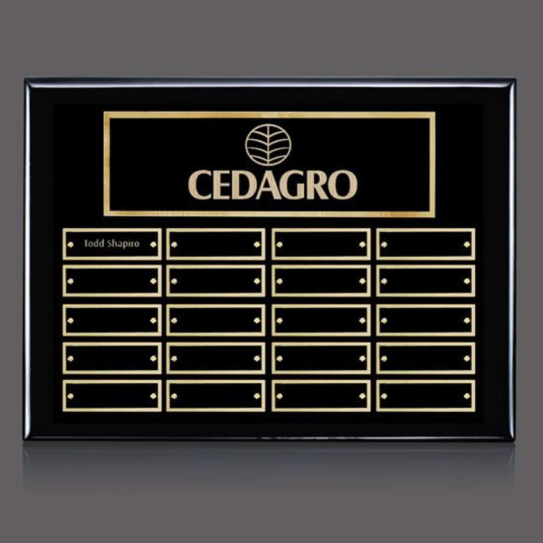 Oakleigh Horiz Pert/Plaque - Black/Gold 4