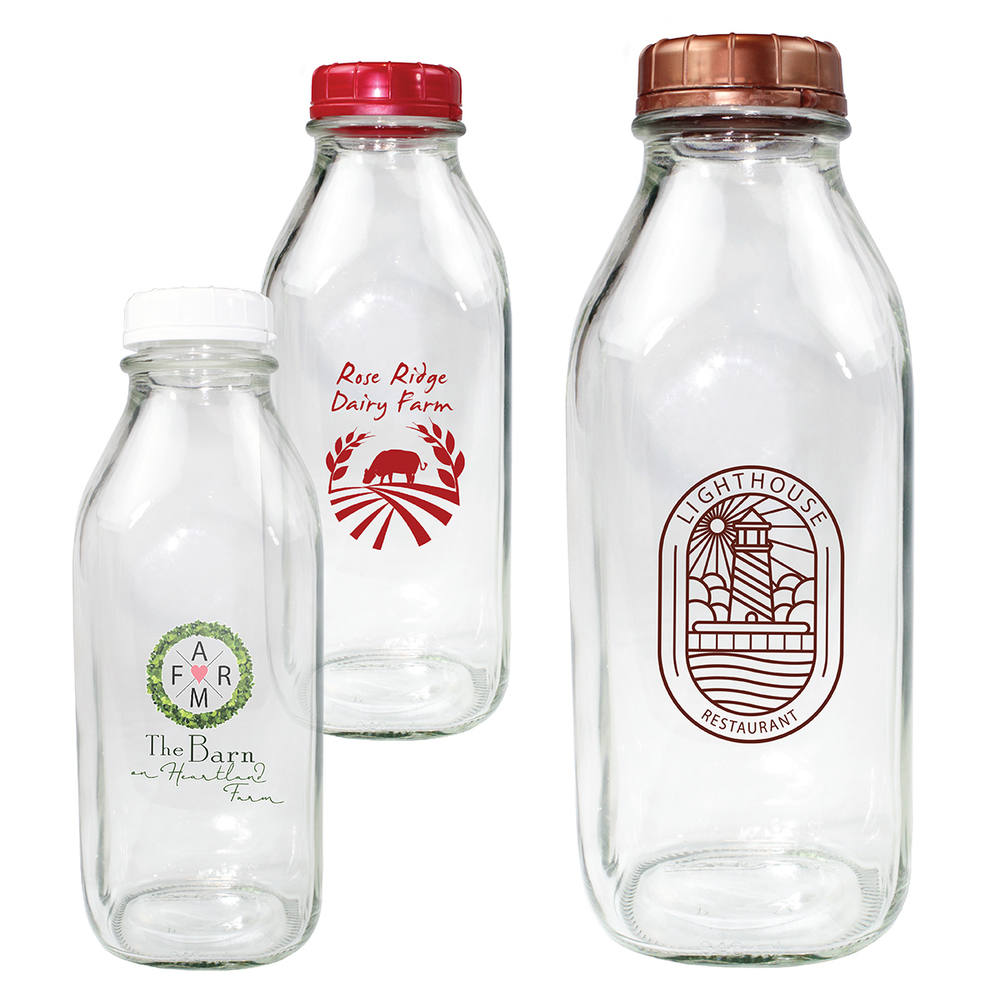 1 Quart Glass Milk Bottle With Lid 3