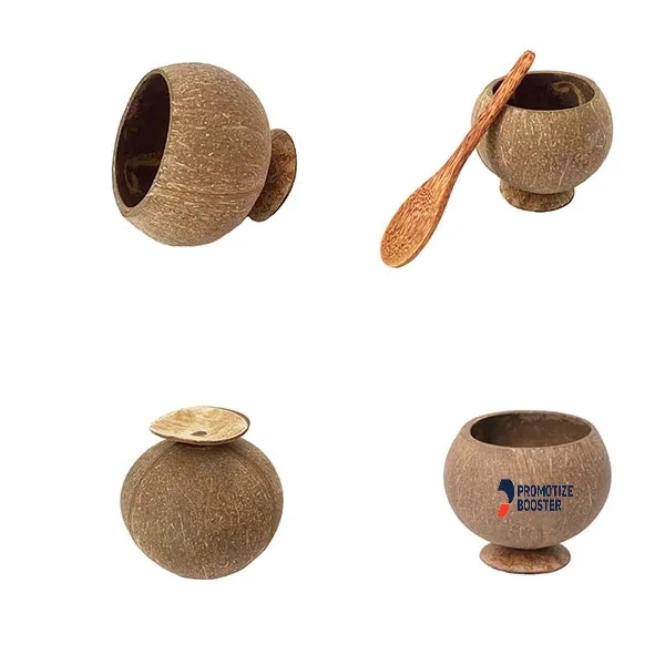 Natural Coconut Cups - Custom Imprinted