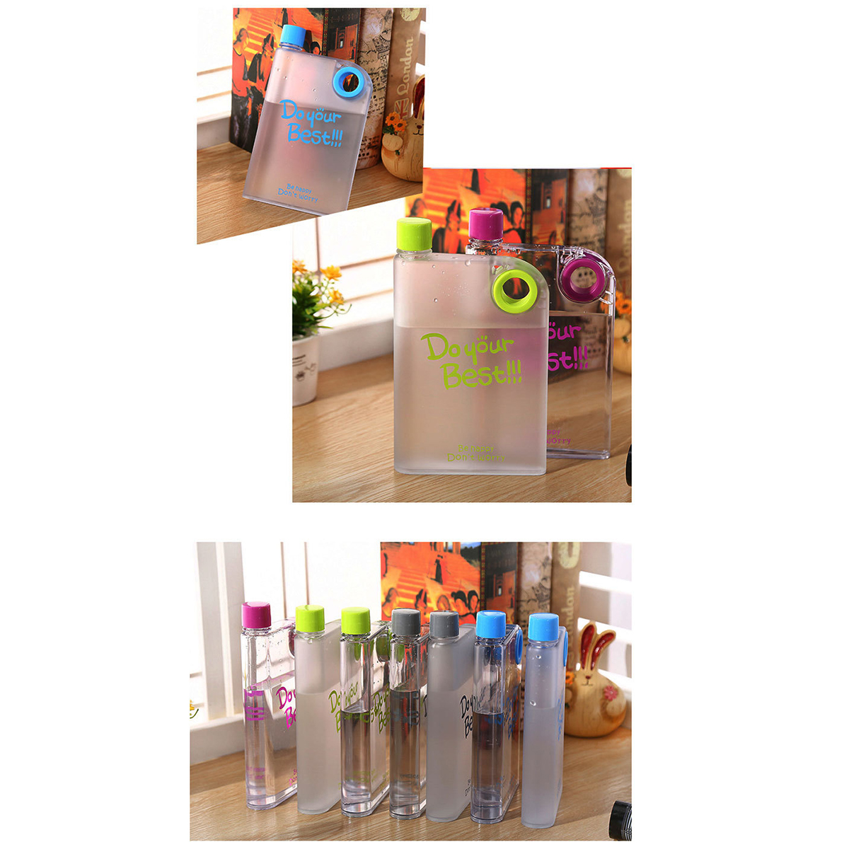 Flat Water Bottle