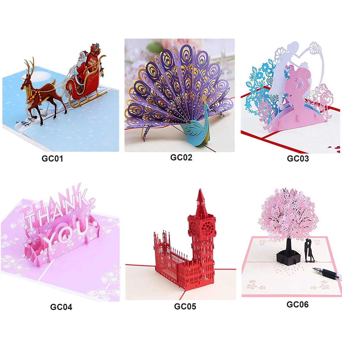 Assorted 3D Pop Up Greeting Card 4