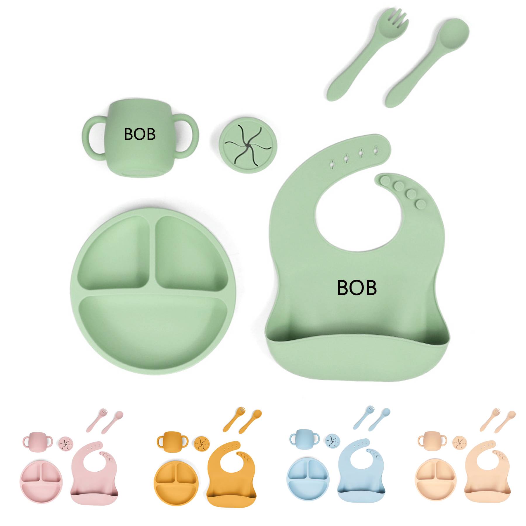 Silicone Baby Bib Set 2