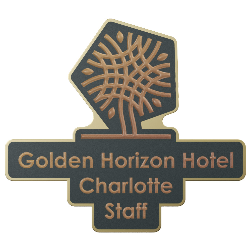 Texture Tone® Custom Shaped Name Badge (Standard)