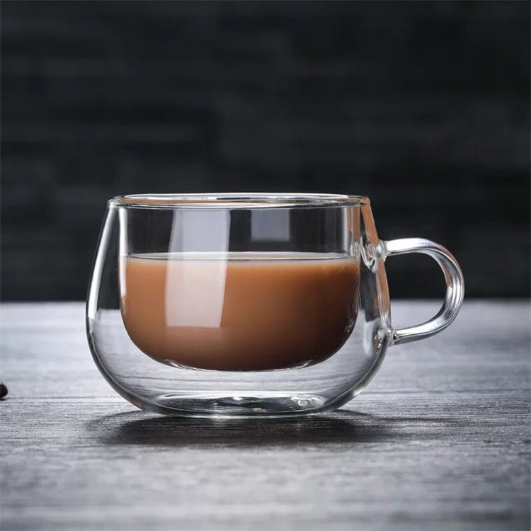 Double Wall Glass Coffee Mug 5 oz 5